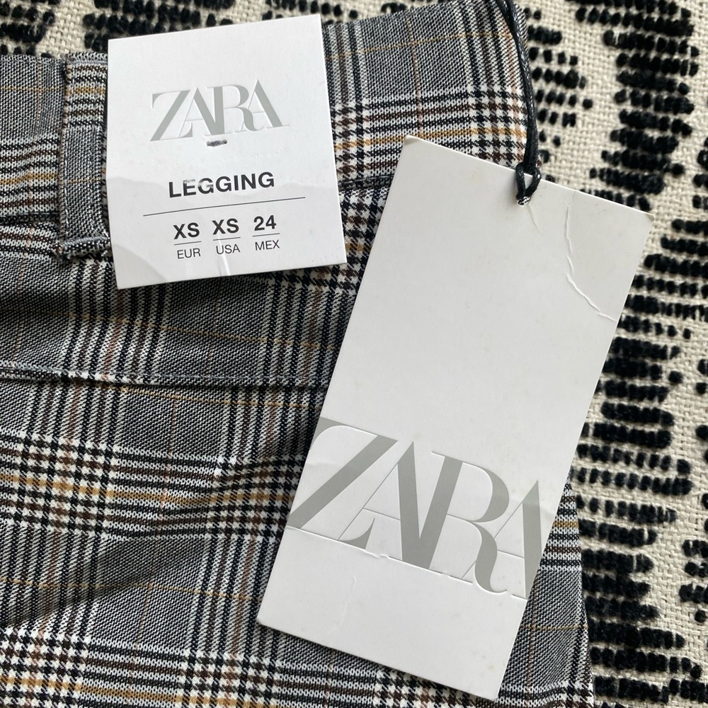 Zara Checkered Trousers in Black and White